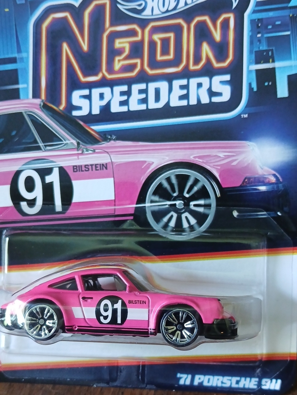 Hot Wheels Neon Speeders '71 Porsche 911 - Pink
